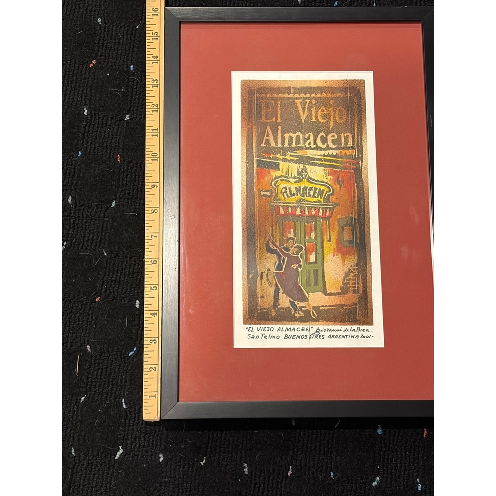 Giovanni de la Boca El Viejo Almacen Buenos Aires Argentina Tango Art Framed - Picture 10 of 12
